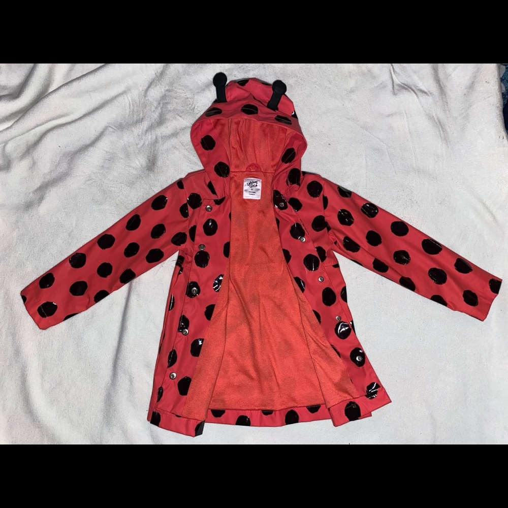 LadyBug Girl Rain Jacket (5T)
